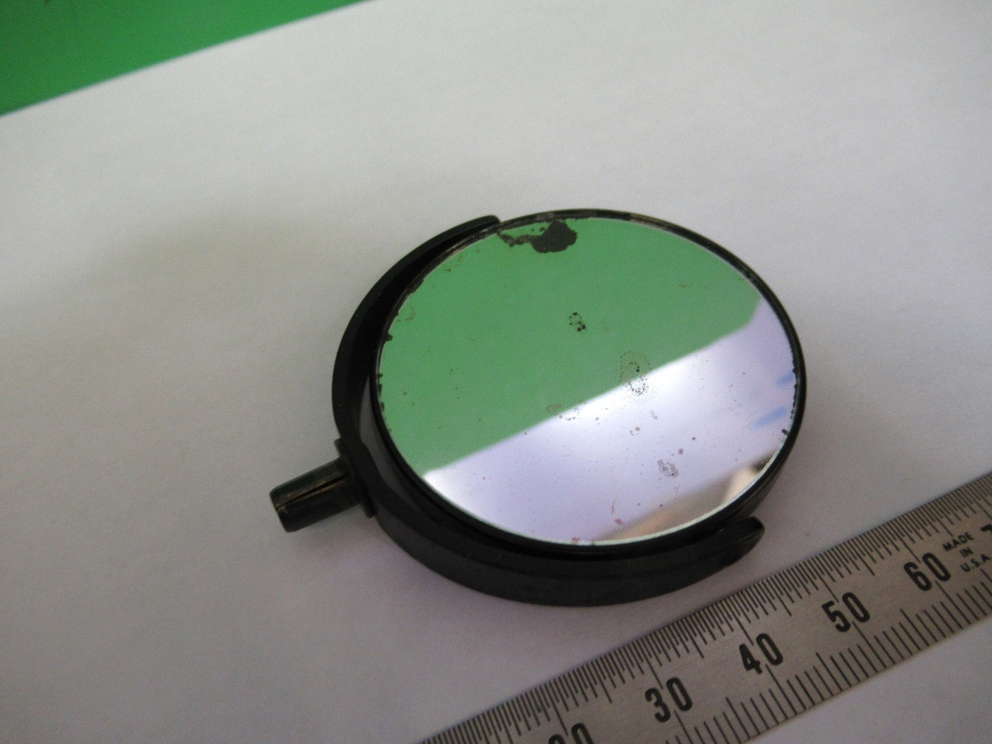 ANTIQUE BAUSCH LOMB MIRROR ASSEMBLY OPTICS MICROSCOPE PART AS PICTURED T4-B-03