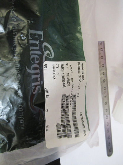 ENTEGRIS FLUOROWARE VALVE AS PICTURED  &81-B-16