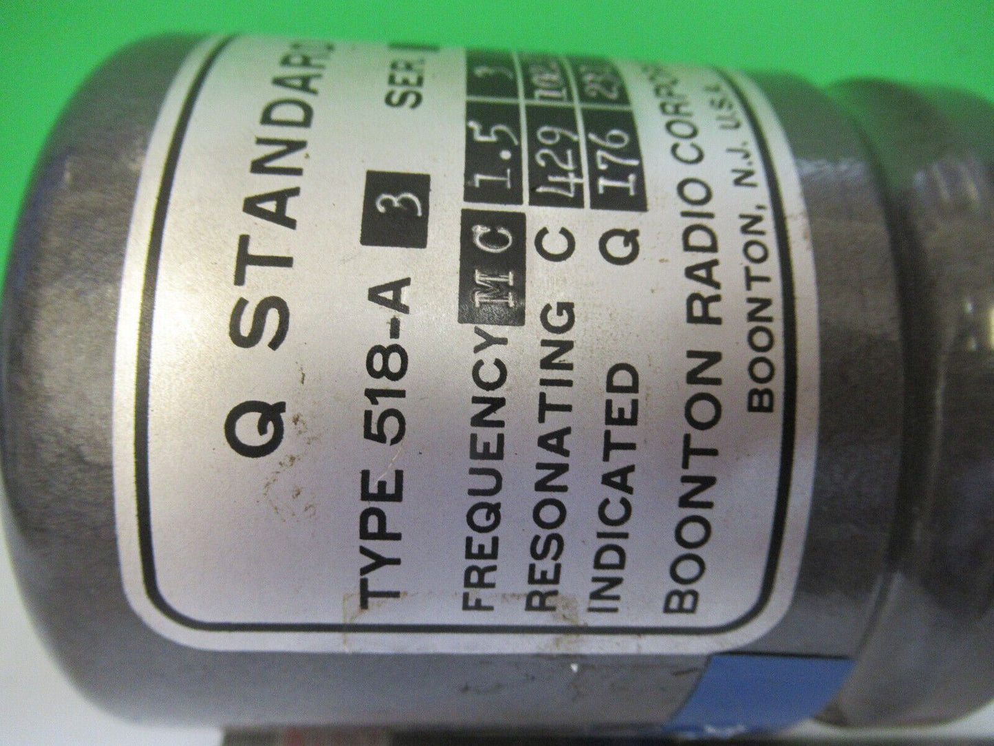 BOONTON RADIO Q FACTOR STANDARD CALIBRATION INDUCTANCE AS PICTURED &z8-a-34