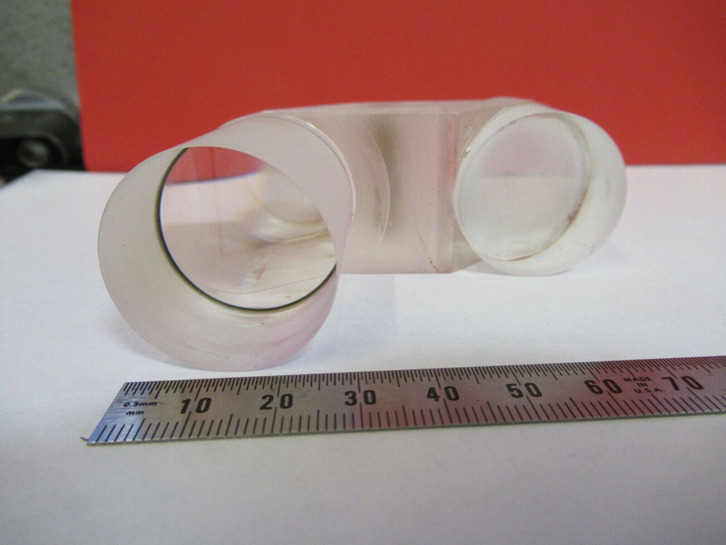 FOR PARTS REICHERT HEAD GLASS PRISM cloudy MICROSCOPE PART AS PICTURED &Q3-B-02