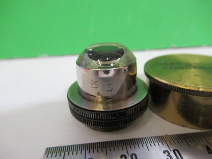 ANTIQUE BRASS DARK CONDENSER BECK UK + CANISTER MICROSCOPE PART AS PIC X3-B-19