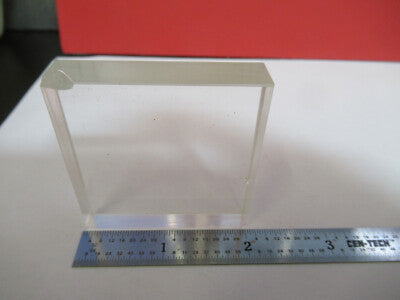 Optical Glass Block 2" x 2" x 0.5" [chipped] Optics