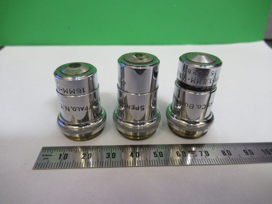Lot Objectives Lenses Vintage Spencer Lens Co. Microscope Part