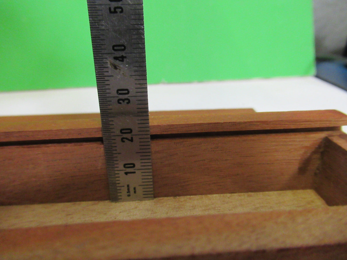 ANTIQUE ERNST LEITZ MINI WOOD BOX DRAWER MICROSCOPE PART AS PICTURED  X2-A-99