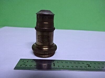 MIKROSKOPTEIL OBJEKTIV VINTAGE MESSING SPENCER 44X OPTIK WIE BESEHEN #B2-M-16