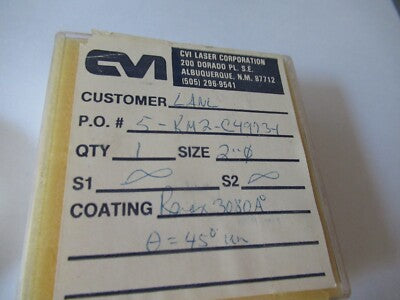 CVI OPTICAL LENS FLAT LASER OPTICS AS PICTURED &19-B-26