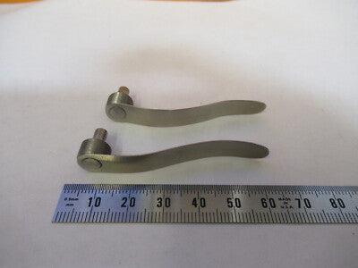 Pair Antique Clips Bausch & Lomb Rochester Microscope Part