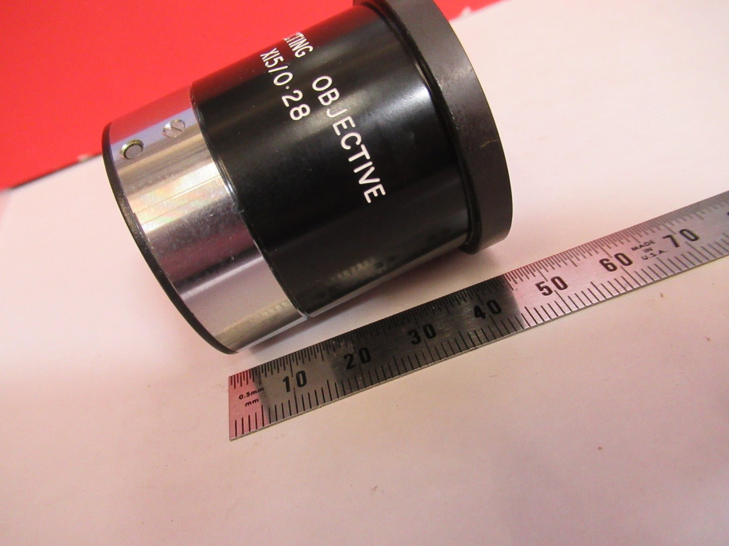 BECK UK REFLECTIVE OBJECTIVE 15X RARE OPTICS MICROSCOPE PART AS PICTURED T5-A-08