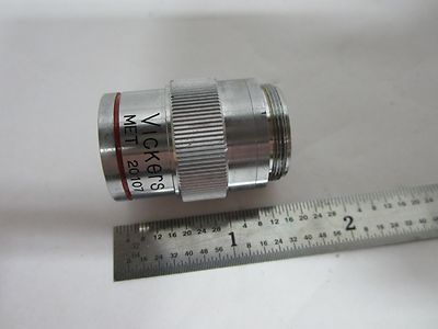 VICKERS ENGLAND OBJECTIVE SPLAN MET 4X MICROSCOPE OPTICS BIN#H1-14