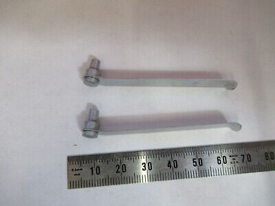 PAIR of CLIPS STAGE MICROSCOPE PART AS PICTURED &H1-B-32