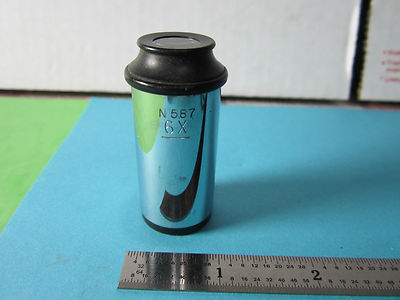 Vintage Antique Microscope Part Ocular Eyepiece 6X Optics