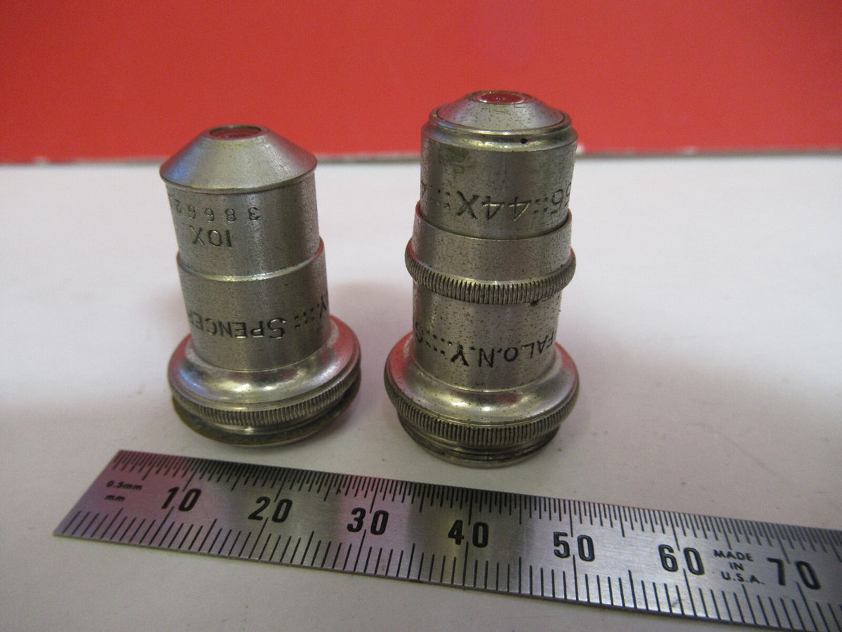 Lot Antique American Optical Co. Spencer Lens Co. Objectives Optics Microscope Part