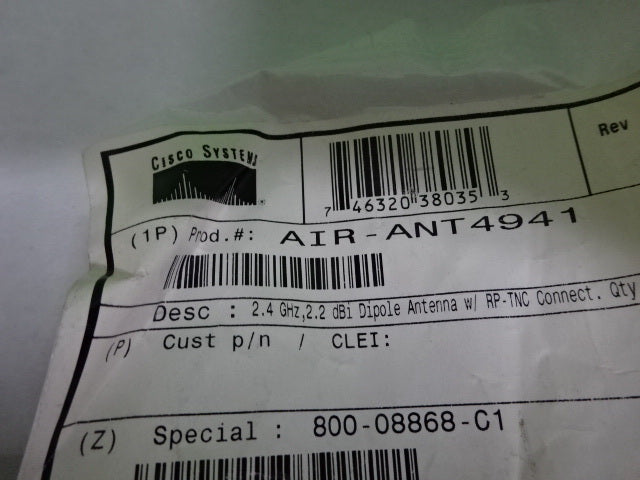 CISCO 2.4 GHz DIPOLE ANTENNA FREQUENCY RF MICROWAVE  AS IS #7B
