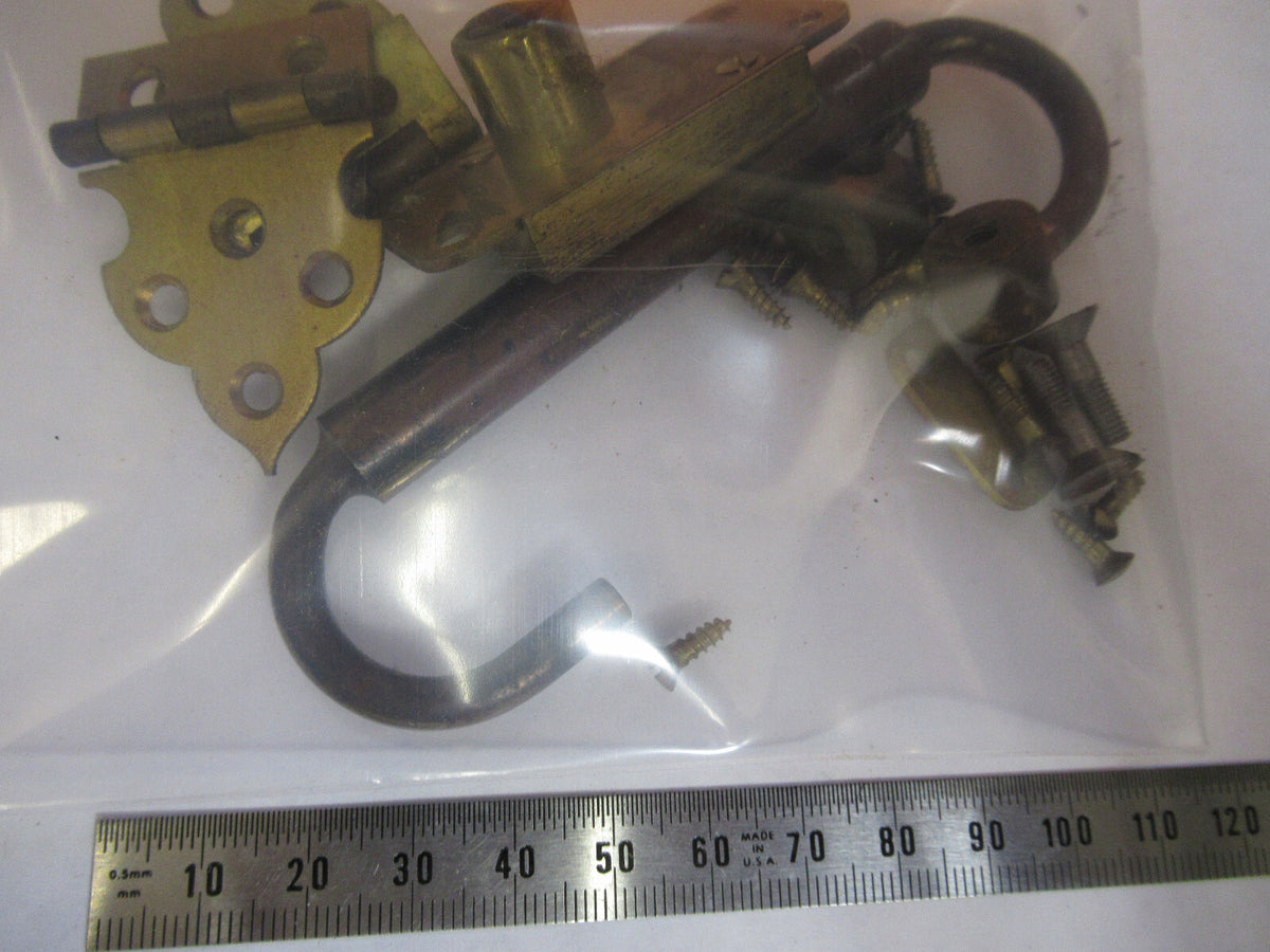 ANTIQUE BRASS BAUSCH LOMB LOT LOCK NO/ KEY MICROSCOPE PART AS PICTURED Y2-A-60