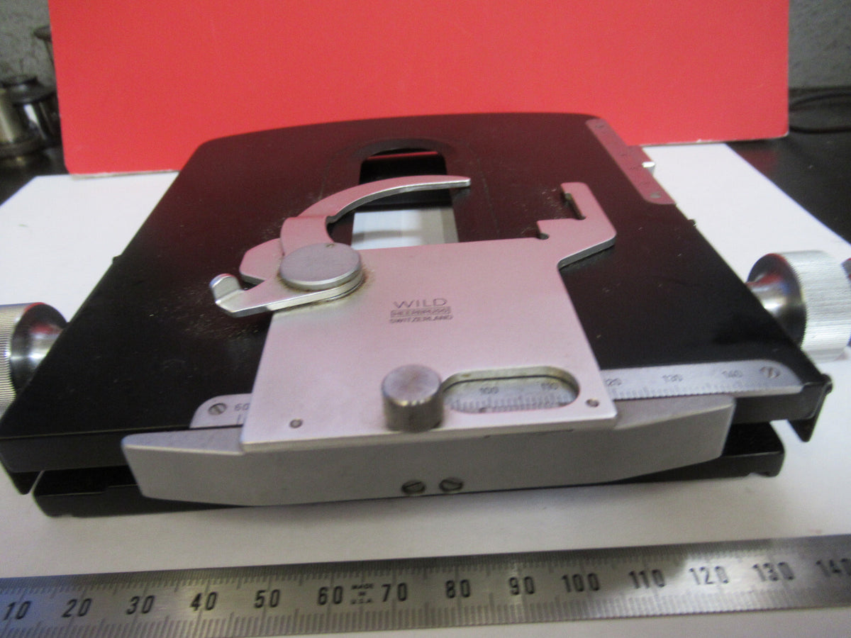 Wild Swiss M20 Stage Table Micrometer Microscope Part AS Pic