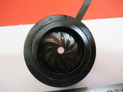 AO SPENCER ANTIQUE CONDENSER + IRIS OPTICS MICROSCOPE PART AS PICTURED T7-A-27