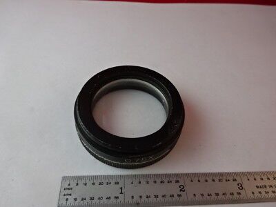 MICROSCOPE PART OPTICAL STEREO 0.75X W.D. 100 mm  LENS OPTICS AS IS #11-DT-R5