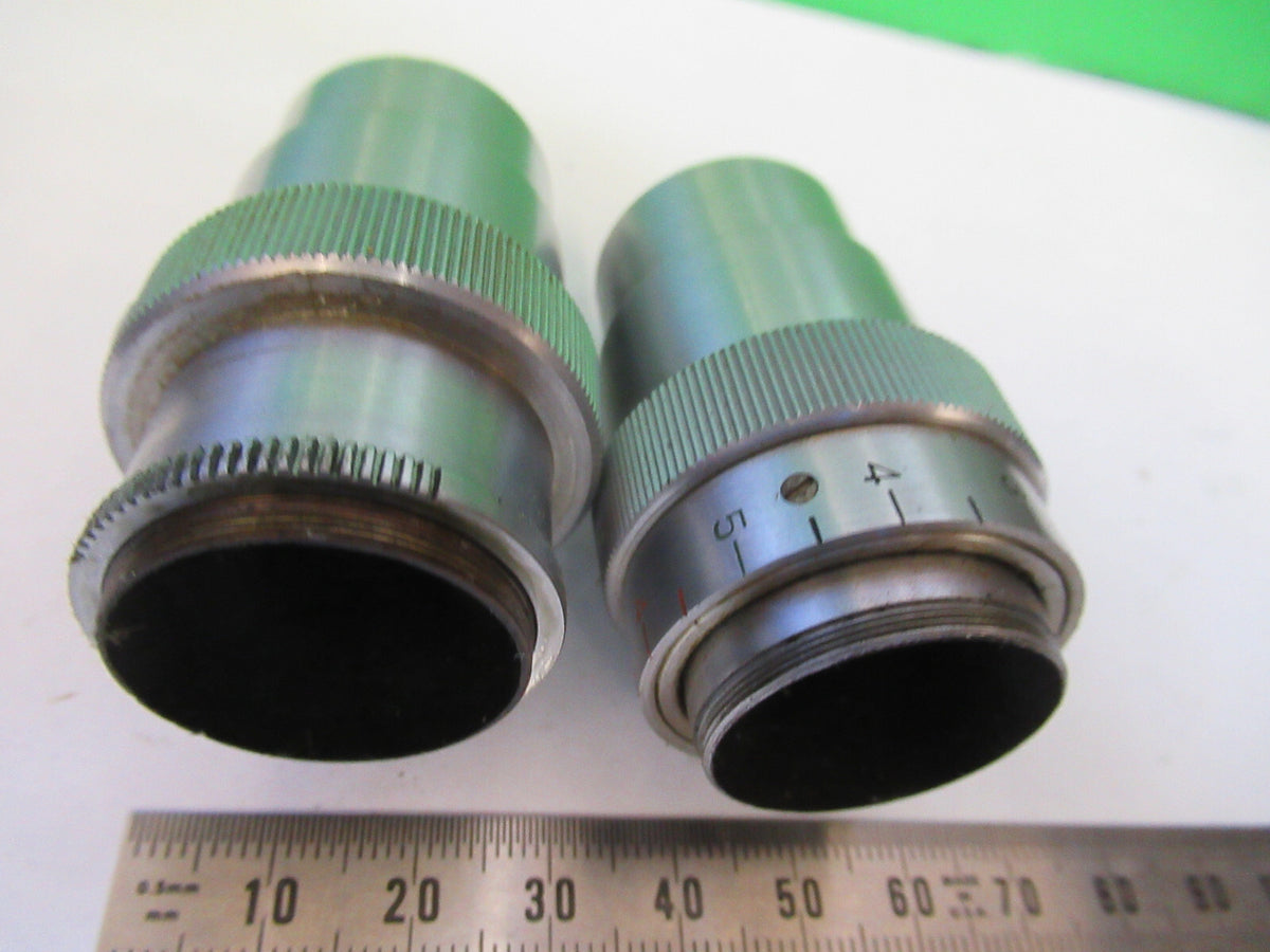 ANTIQUE BAUSCH LOMB BRASS OCULAR TUBUS PAIR MICROSCOPE PART AS PICTURED &75-B-22