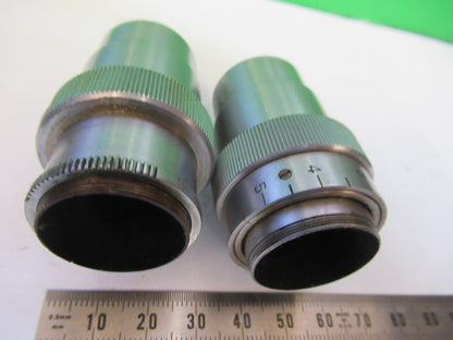 ANTIQUE BAUSCH LOMB BRASS OCULAR TUBUS PAIR MICROSCOPE PART AS PICTURED &75-B-22