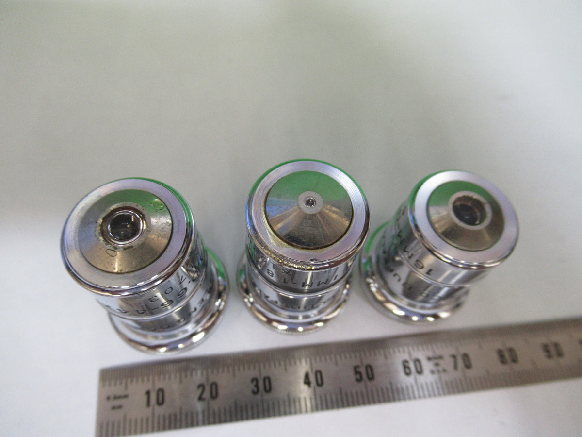 Lot Spencer Lens Co. Objective 10X 44X 95X Microscope Part Optics American Optical Co
