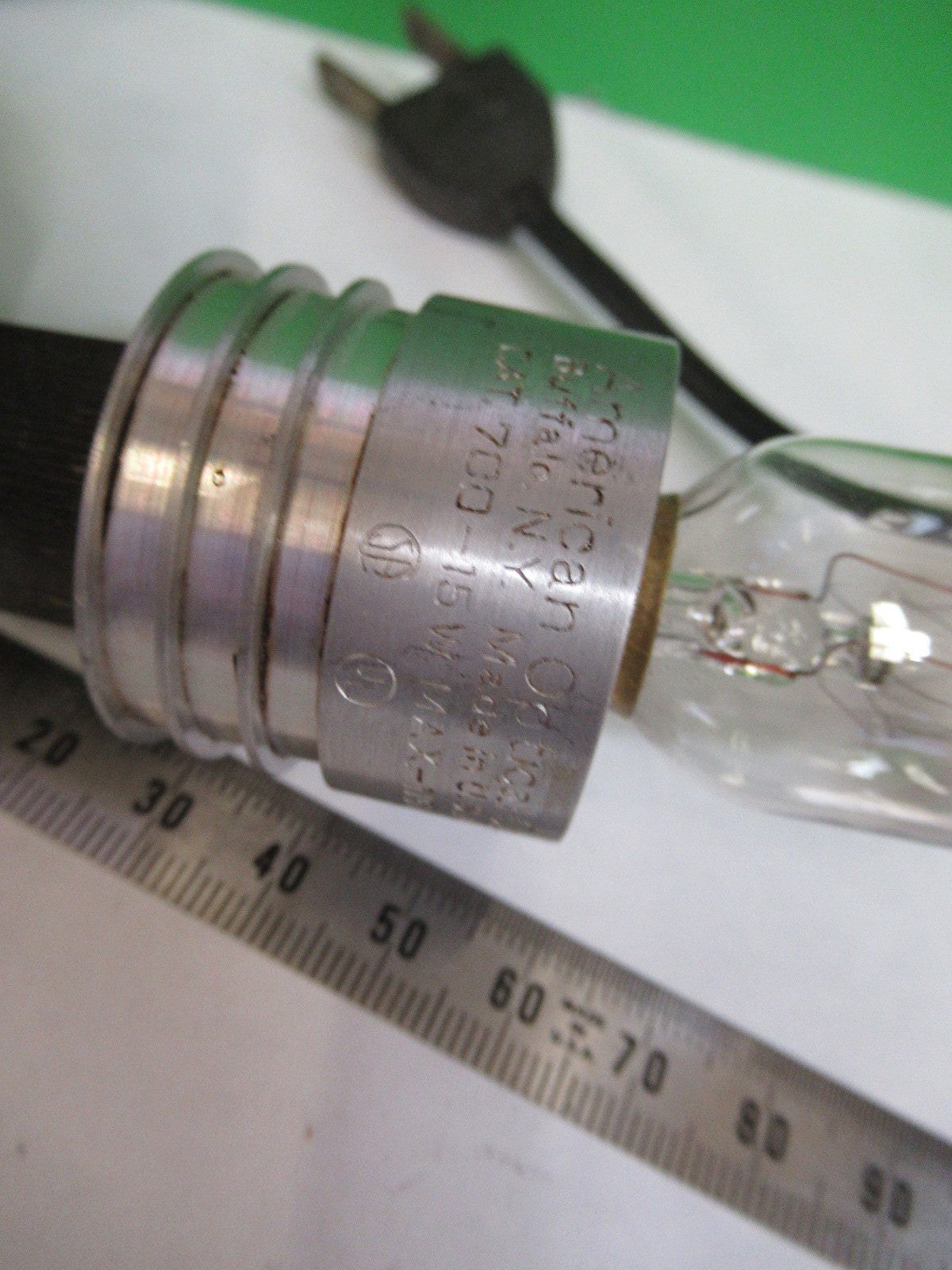 ANTIQUE BRASS AO SPENCER LAMP ASSEMBLY MICROSCOPE PART AS PICTURED V1-A-27