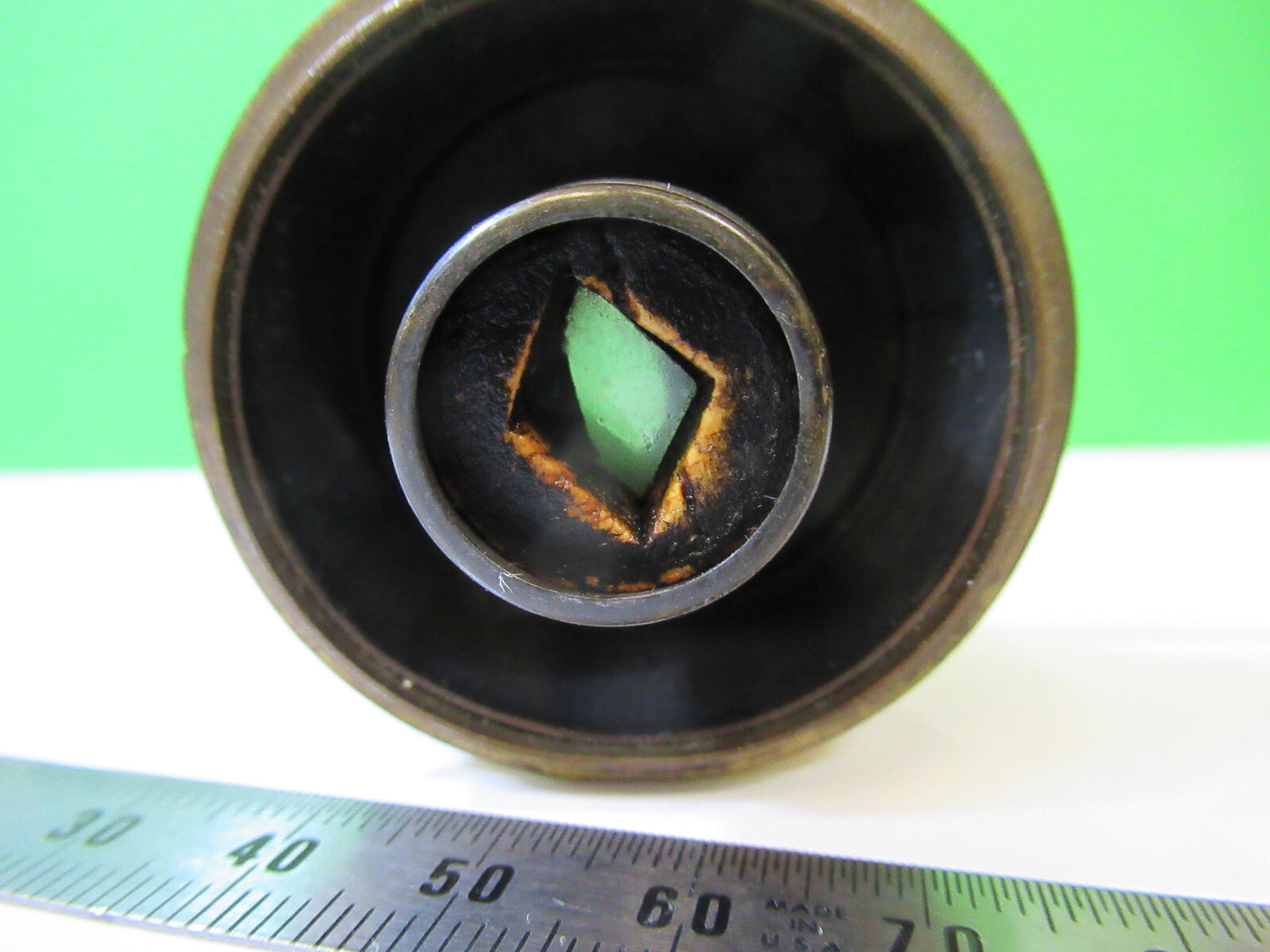 Antique Brass Crouch UK Polarizer Pol Lens Microscope Part