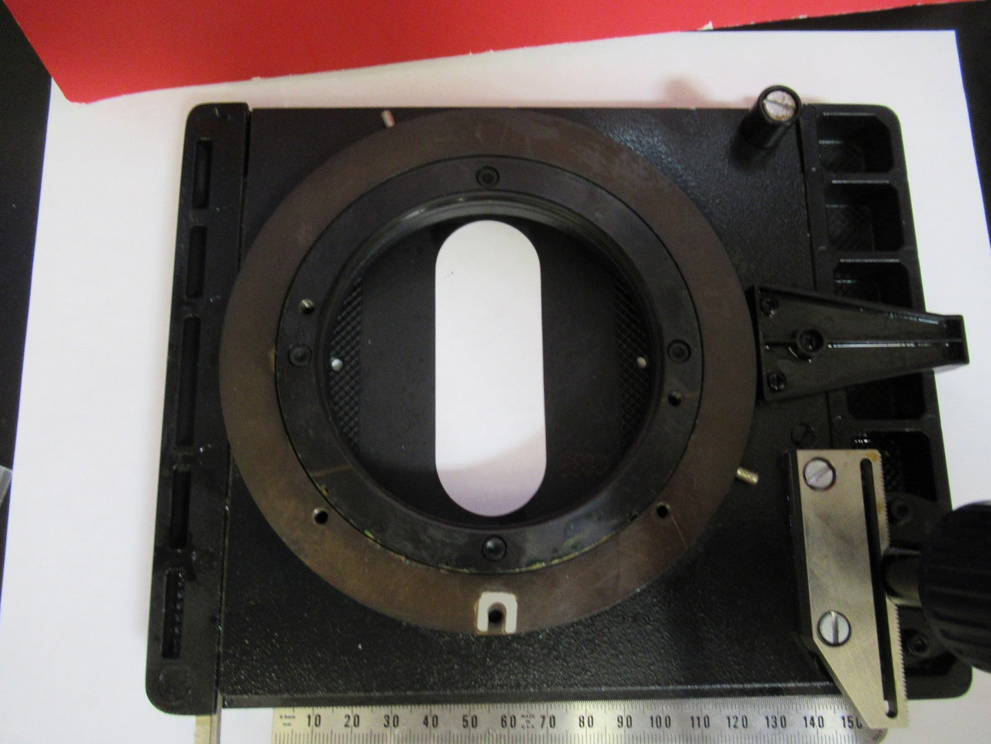 LEICA LEITZ GERMANY DMRB XY STAGE TABLE MICROSCOPE PART AS PICTURED T8-b-16