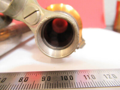 Antique Bausch & Lomb Brass Tubus Ext nosepiece Microscope Part AS Pic