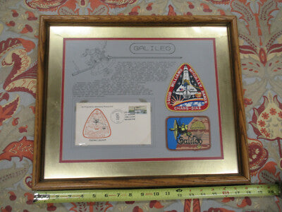 Jpl Galileo Launch Framed Patches Stamp 1989 Jet Propulsion Lab Lob
