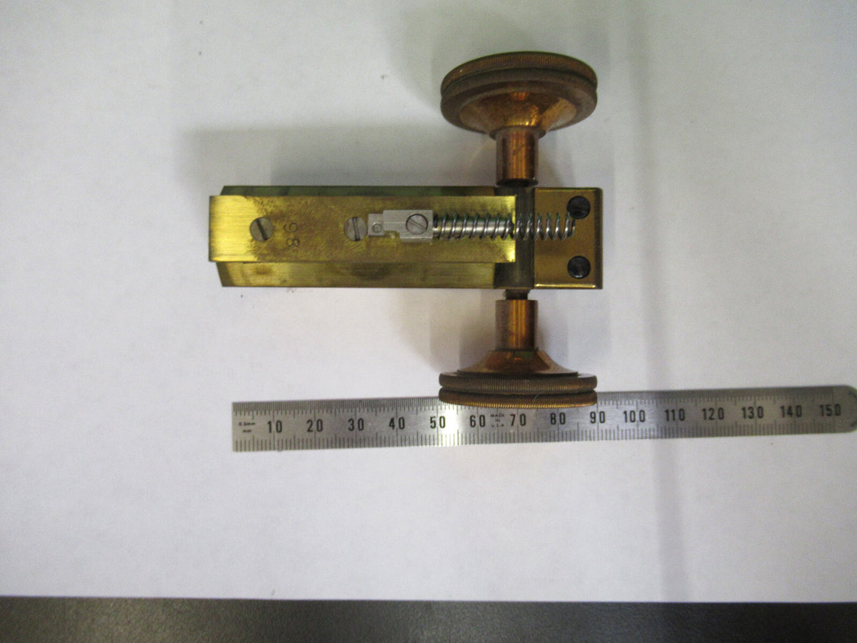 ANTIQUE SPENCER BRASS GROSS ADJUST STAGE MICROSCOPE PART AS PICTURED X6-A-60