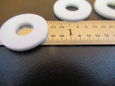 LOT 4 EA ALUMINA CERAMIC WASHERS HIGH TEMPERATURE PARTS AS PICTURED &A3-B-51