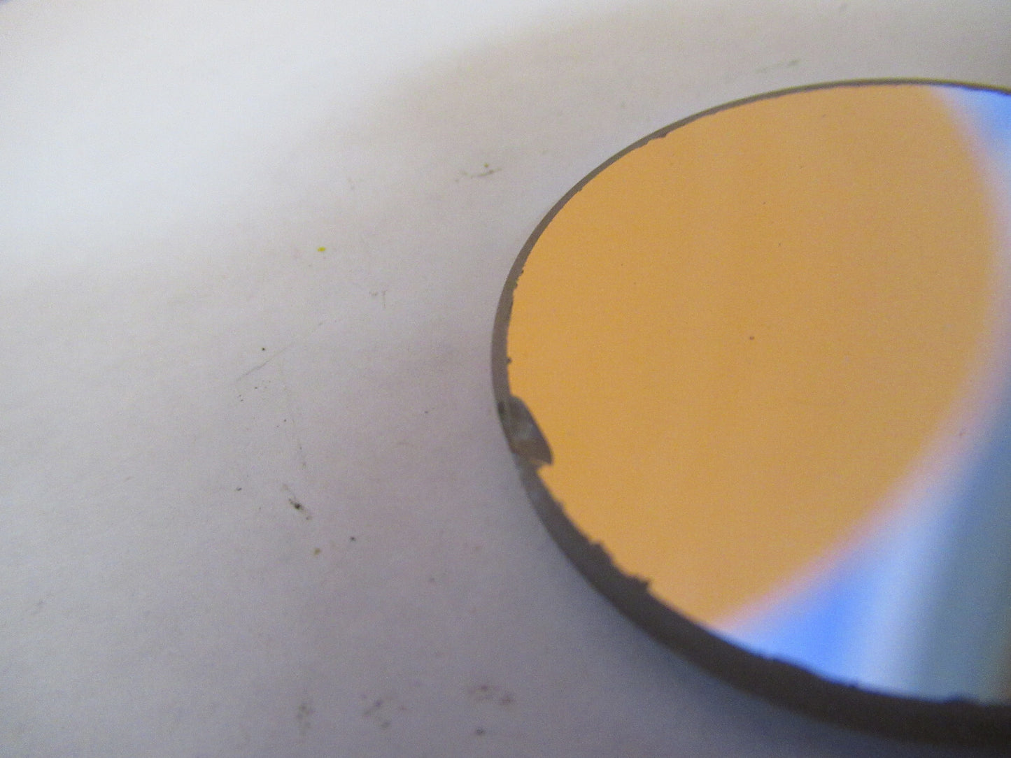 CONCAVE MIRROR OPTICAL chipped edge AS PICTURED X6-A-06