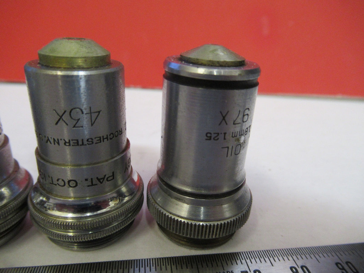 Lot Objectives Bausch & Lomb Lenses Optics Microscope Part