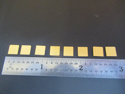 Lot Quartz Y-cut Piezoelectric Blanks Gold Plated Ultrasonic Sensor