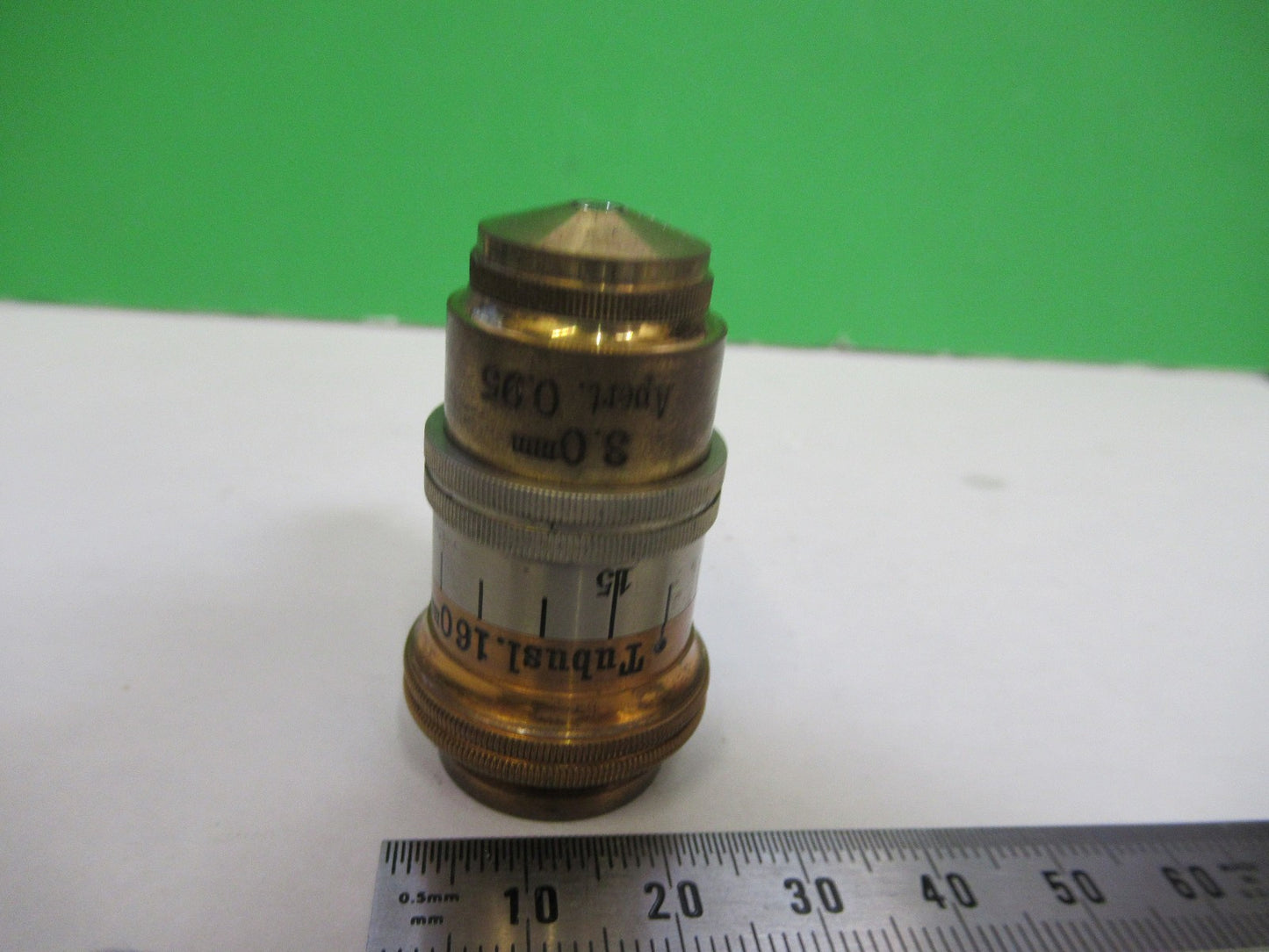 ANTIQUE BRASS OBJECTIVE CARL ZEISS 1902 RARE IRIS OPTICS MICROSCOPE PART W3-C-32