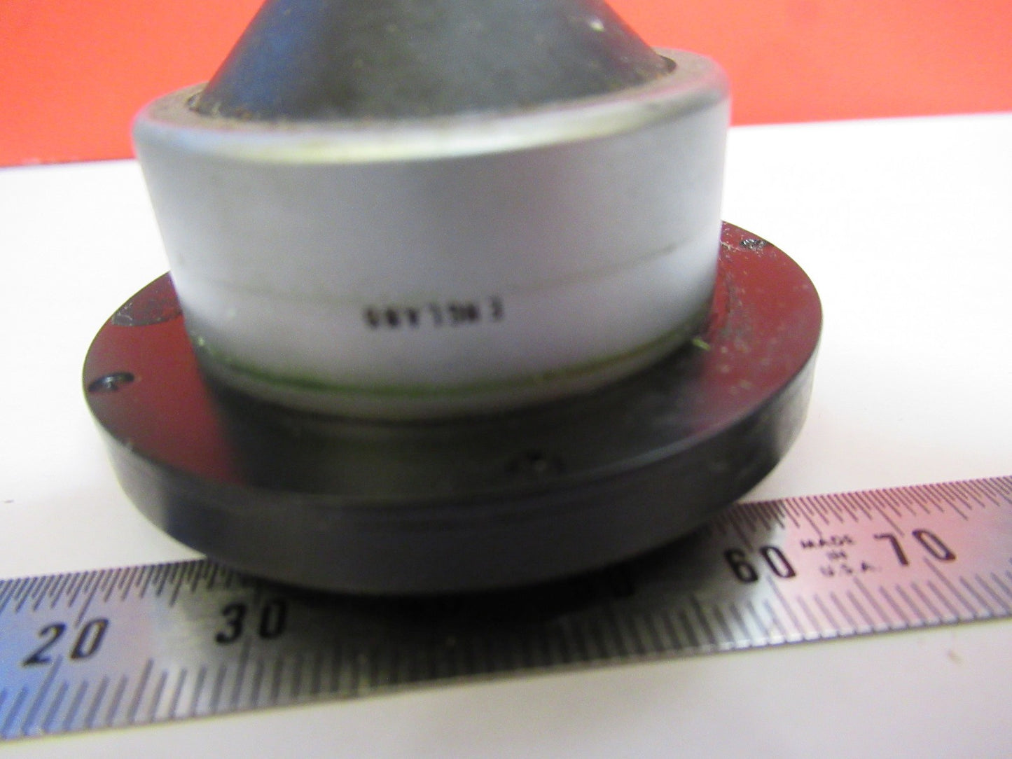 VICKERS UK ENGLAND CONDENSER + IRIS MICROSCOPE PART AS PICTURED V7-A-57