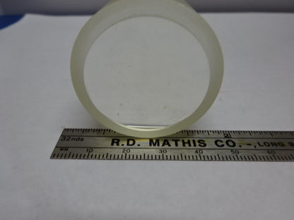 THICK LENS BI CONVEX GLASS OPTICS MICROSCOPE PART AS IS &83-28