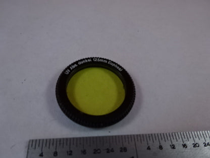 UV ABS. DUNKEL FILTER 25mm EUPHOS OPTICS MICROSCOPE PART AS IS #Z4-A-04
