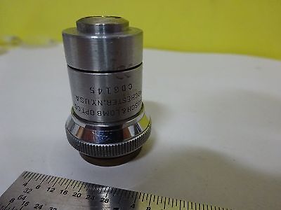 FOR PARTS MICROSCOPE OBJECTIVE BAUSCH LOMB 10X OPTICS AS IS BIN#P7-32