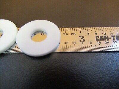 LOT 4 EA ALUMINA CERAMIC WASHERS HIGH TEMPERATURE PARTS AS PICTURED &A3-B-51