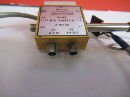 WILTRON D-18360  SP4T PIN SWITCH MICROWAVE RF FREQUENCY GHz AS PICTURED T7-A-44