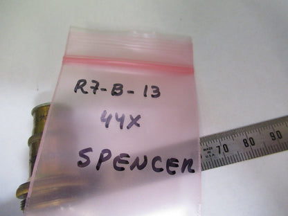 Spencer Lens Co. Objective 44X Antique Brass Microscope Part