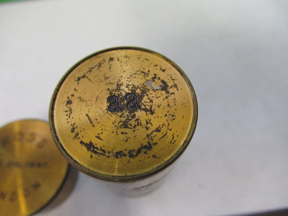 ROSS LONDON EMPTY CANISTER ANTIQUE BRASS OBJECTIVE MICROSCOPE AS PIC S1-B-71