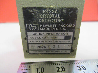 HP HEWLEYY PACKARD CRYSTAL DETECTOR RF MICROWAVE R422A FREQUENCY DEVICE &B3-B-02