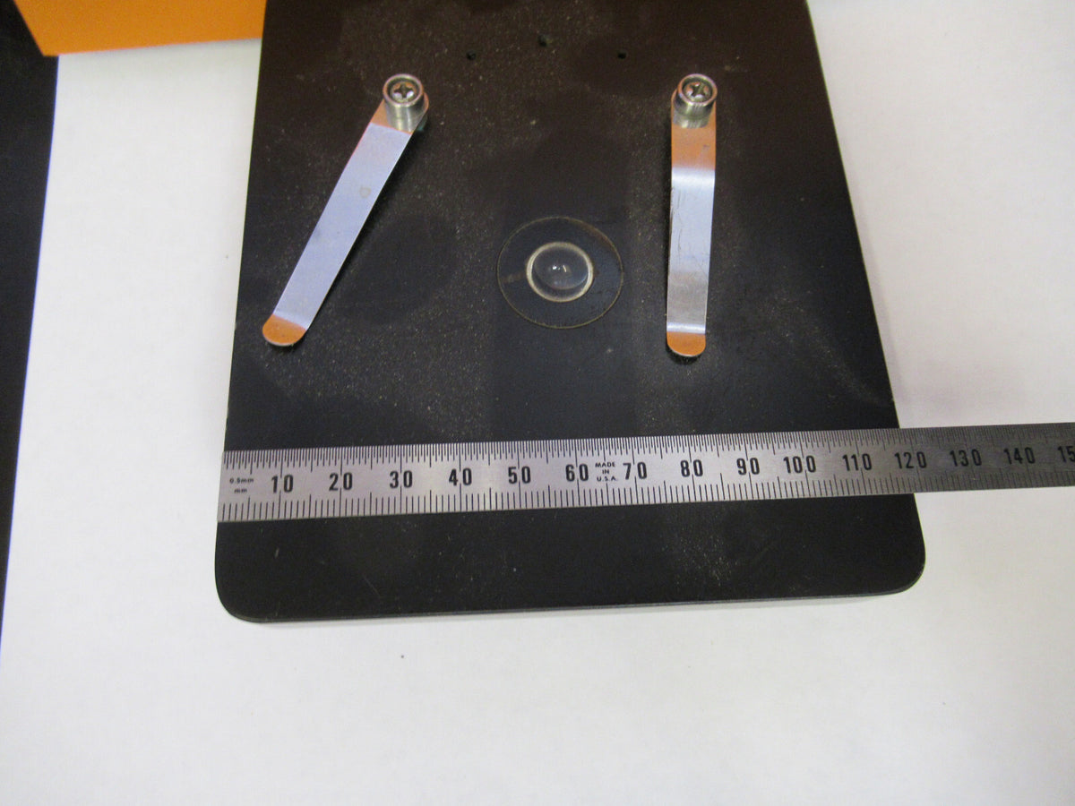 GENERIC STAGE + IRIS TABLE MICROMETER MICROSCOPE PART AS PICTURED Y1-A-56