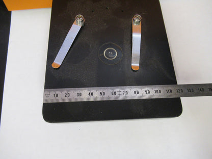 GENERIC STAGE + IRIS TABLE MICROMETER MICROSCOPE PART AS PICTURED Y1-A-56
