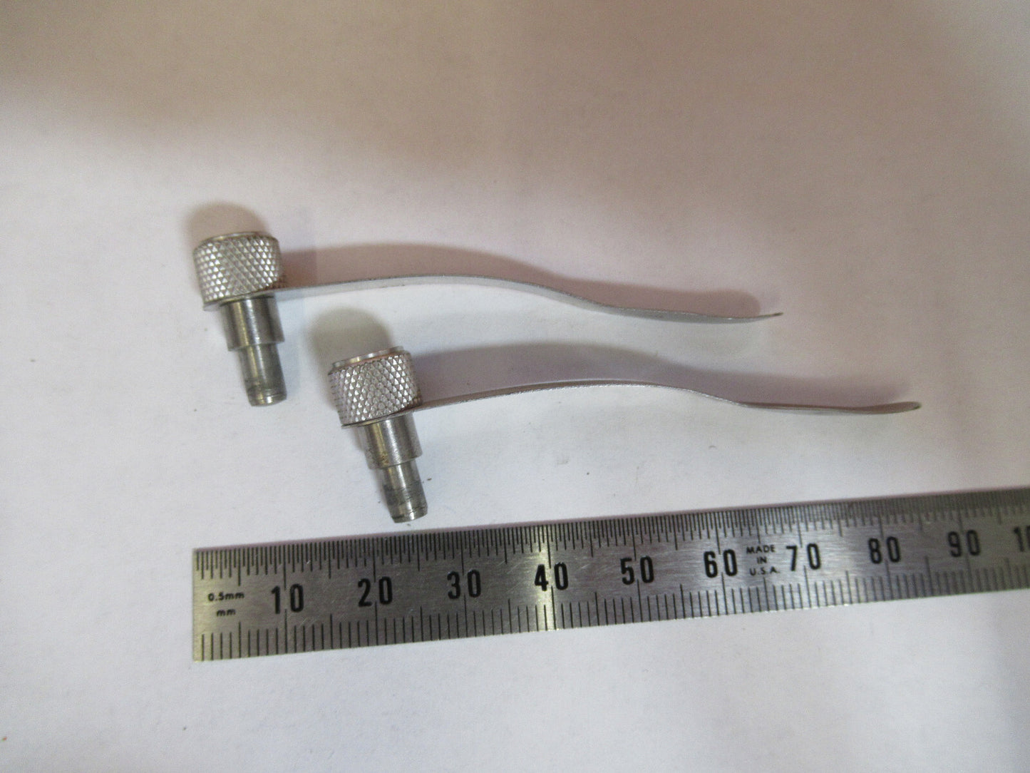 Antique American Optical Co. Spencer Lens Co. American Pair Clips Microscope Part