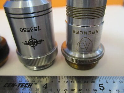 LOT 5 EA OBJECTIVE LENSES OPTICS MICROSCOPE PART AS PICTURED &17-FT-87