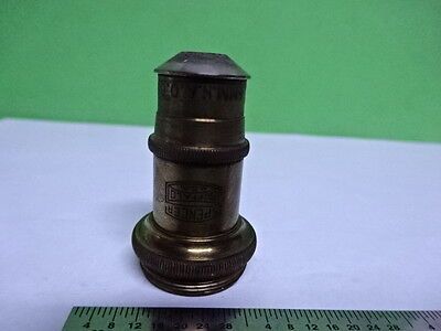 MIKROSKOPTEIL OBJEKTIV VINTAGE MESSING SPENCER 44X OPTIK WIE BESEHEN #B2-M-16