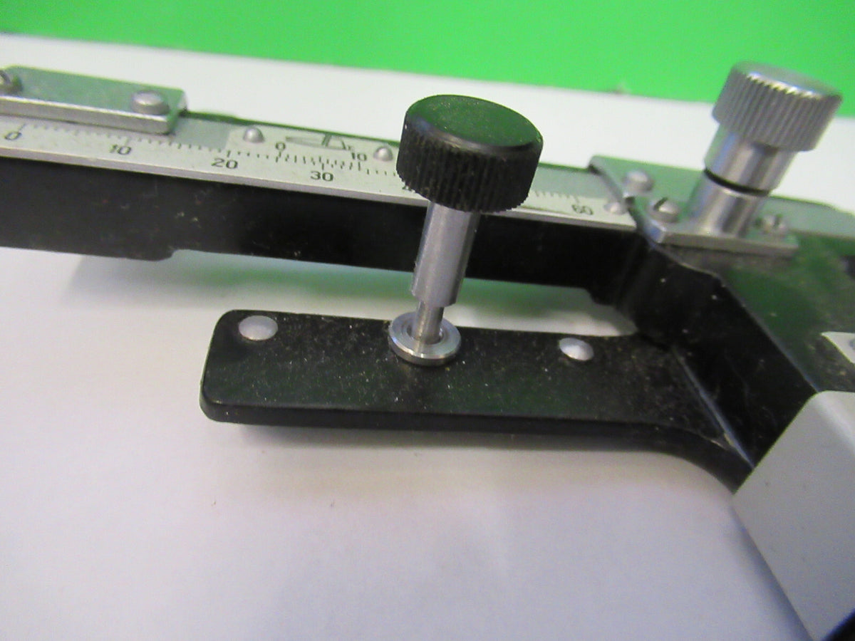 JAPAN ASSEMBLY XY STAGE TABLE MICROSCOPE PART AS PICTURED &G5-A-68
